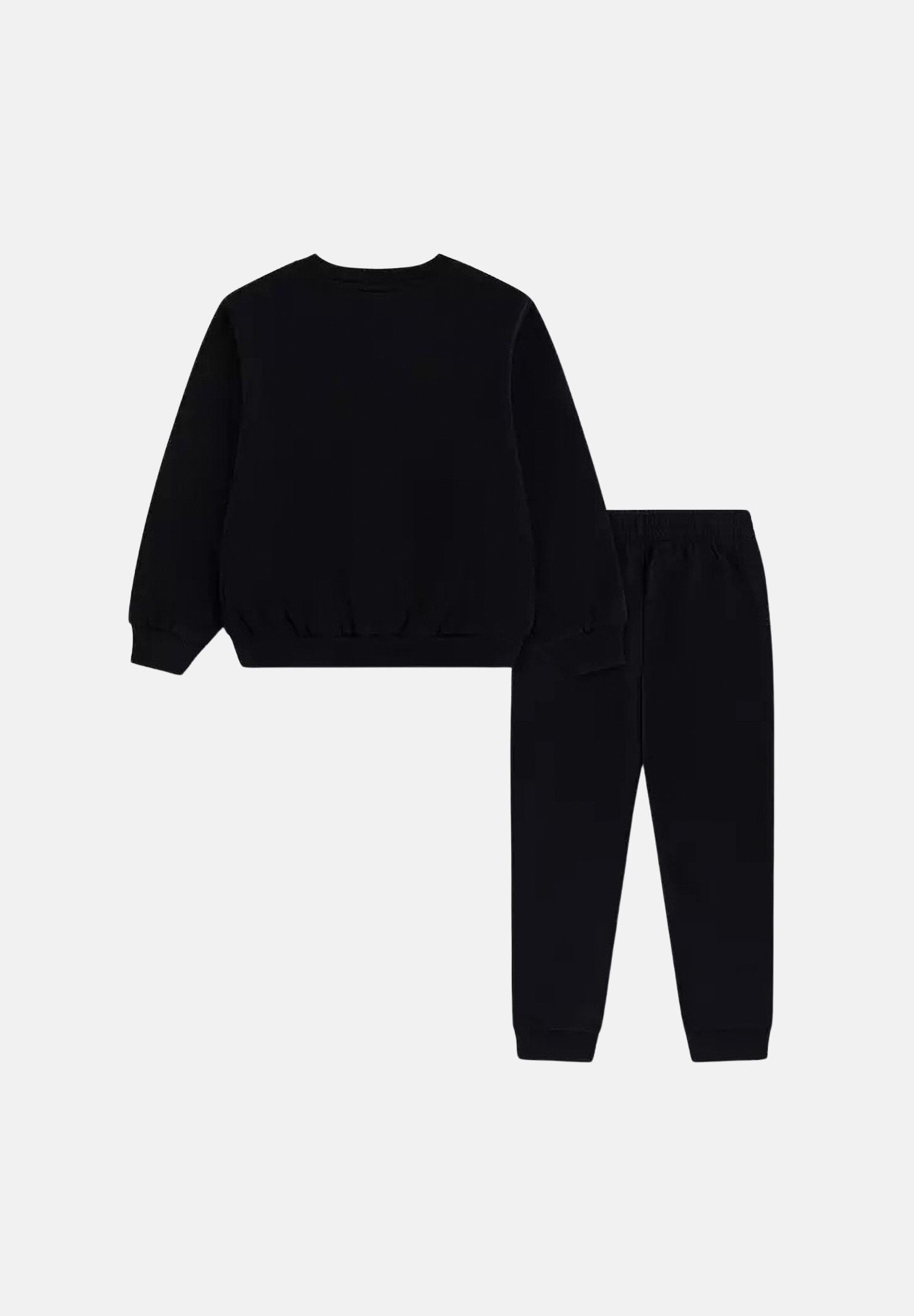 NIKE Tuta sportiva nera per  bambino e bambina con felpa girocollo e pantaloni coordinati logati. 86M877 F66 NIKE 