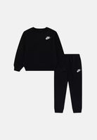 NIKE Tuta sportiva nera per  bambino e bambina con felpa girocollo e pantaloni coordinati logati. 86M877 F66 NIKE 