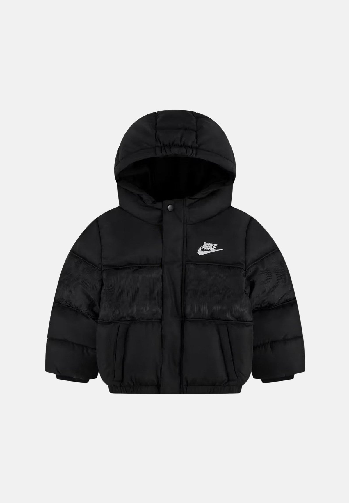 NIKE Piumino nero per  bambino e bambina con cappuccio imbottito e chiusura frontale con zip 86N976 023 NIKE 