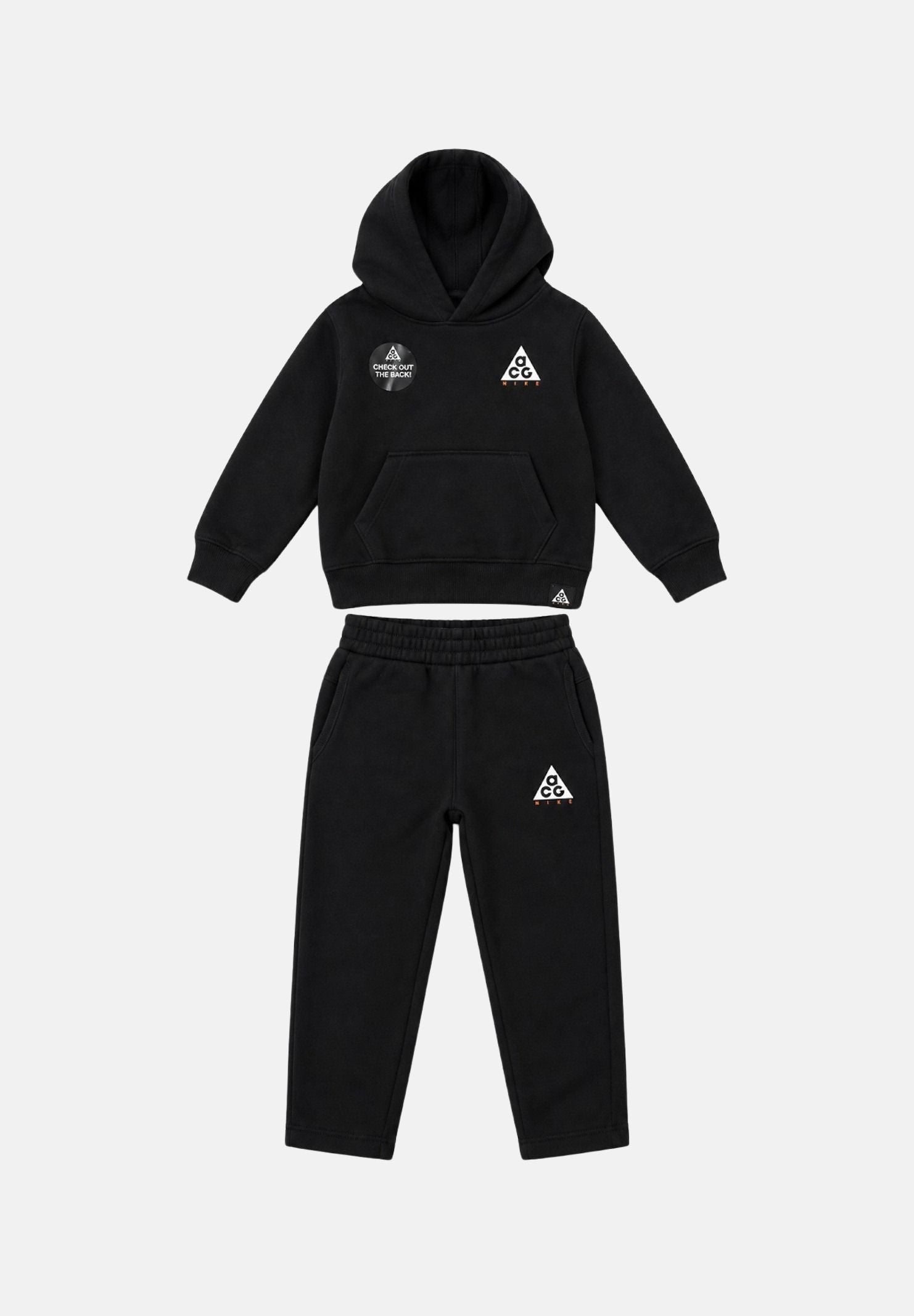NIKE Tuta nera per bambino e bambina arricchita da discreti loghi geometrici a contrasto. 8WCA30 023 NIKE 