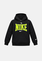 NIKE Felpa con cappuccio nero e lime per bambino e bambina con maxi logo 9Q1767 023 NIKE 