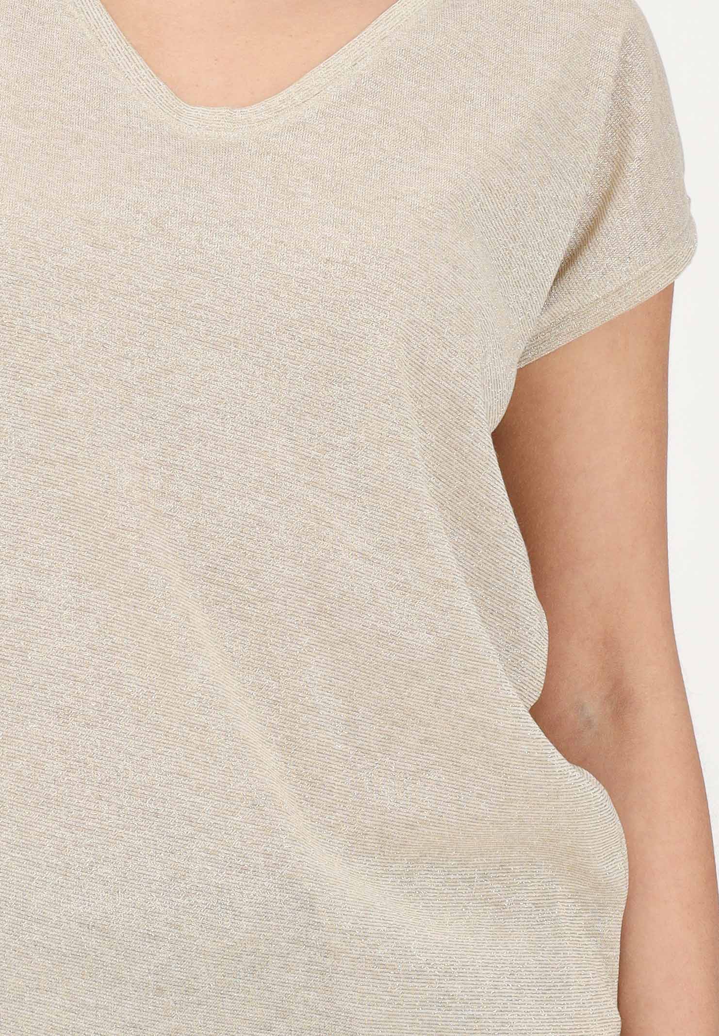 ONLY T-shirt a manica corta oro da donna 15136069 GOCO ONLY 