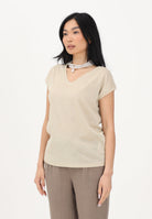 ONLY T-shirt a manica corta oro da donna 15136069 GOCO ONLY 