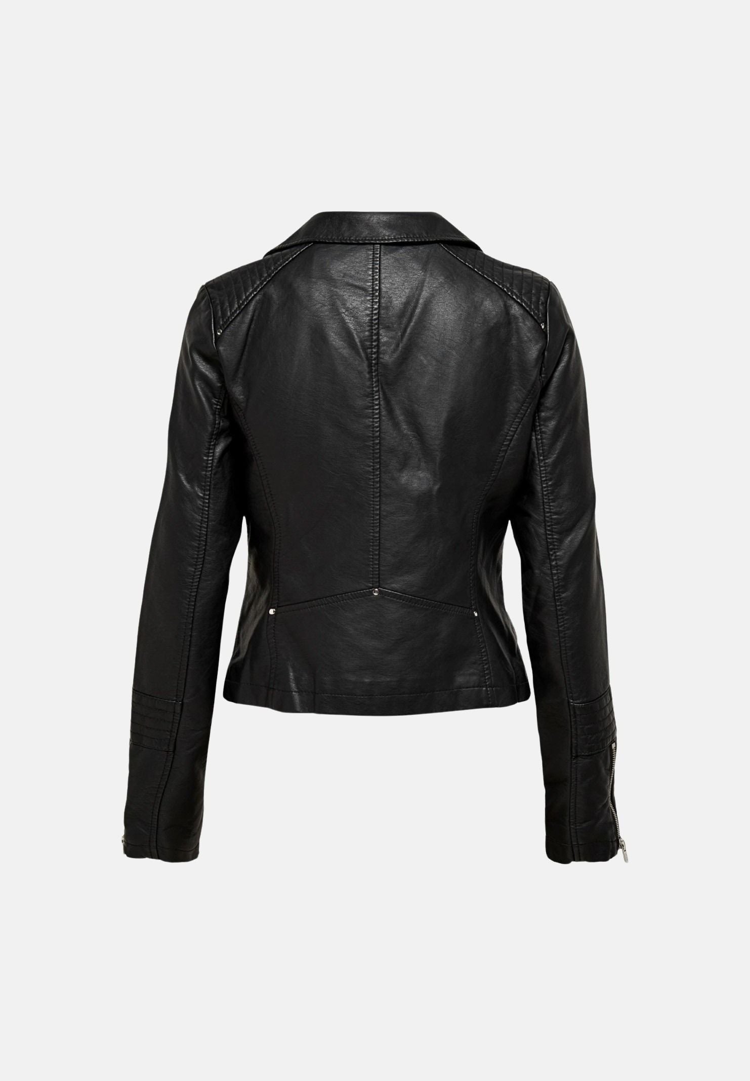 ONLY Giubbotto ONLGEMMA similpelle nero da donna effetto biker tinta unita. 15153079 BL ONLY 