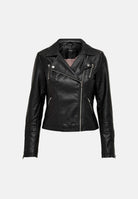ONLY Giubbotto ONLGEMMA similpelle nero da donna effetto biker tinta unita. 15153079 BL ONLY 