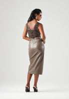 ONLY Bralette ONLLUNA marrone da donna con raffinata lavorazione in pizzo floreale e filato lurex 15244888 COBE ONLY 