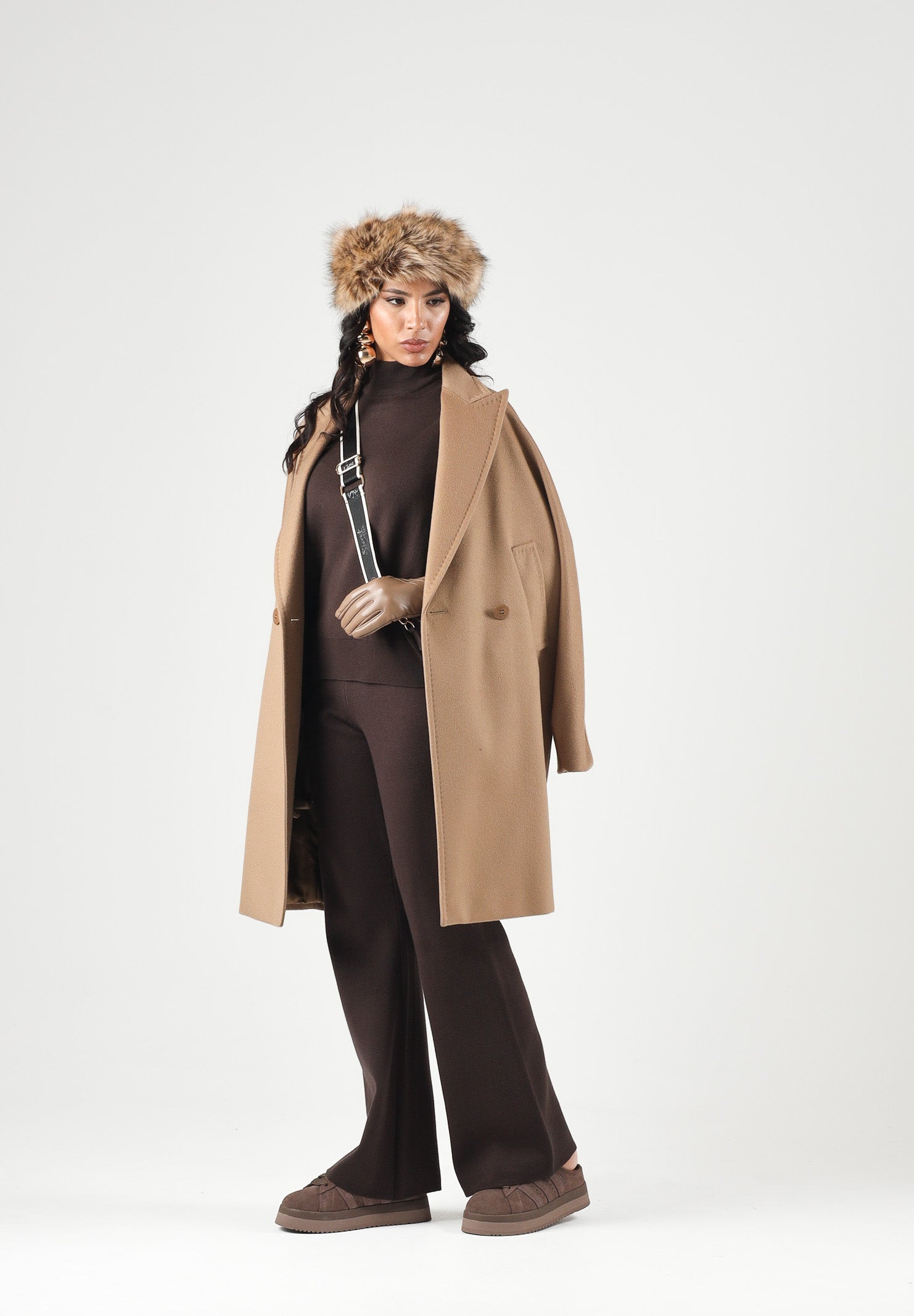 ONLY Maglione ONLENYA HIGH NECK marrone cioccolato da donna 15302262 CHTO ONLY 