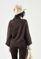 ONLY Maglione ONLENYA HIGH NECK marrone cioccolato da donna 15302262 CHTO ONLY 