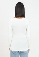 ONLY T-shirt a manica lunga panna da donna 15302647 CloudDancer ONLY 