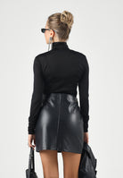 ONLY Maglia collo alto ONLAMERA GLITTER  nero da donna con lavorazione trasparente 15307661 BLDT ONLY 