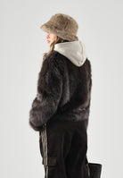 ONLY Pelliccia  chocolate marrone per donna con colletto camicia e chiusura frontale 15322406 CHTO ONLY 