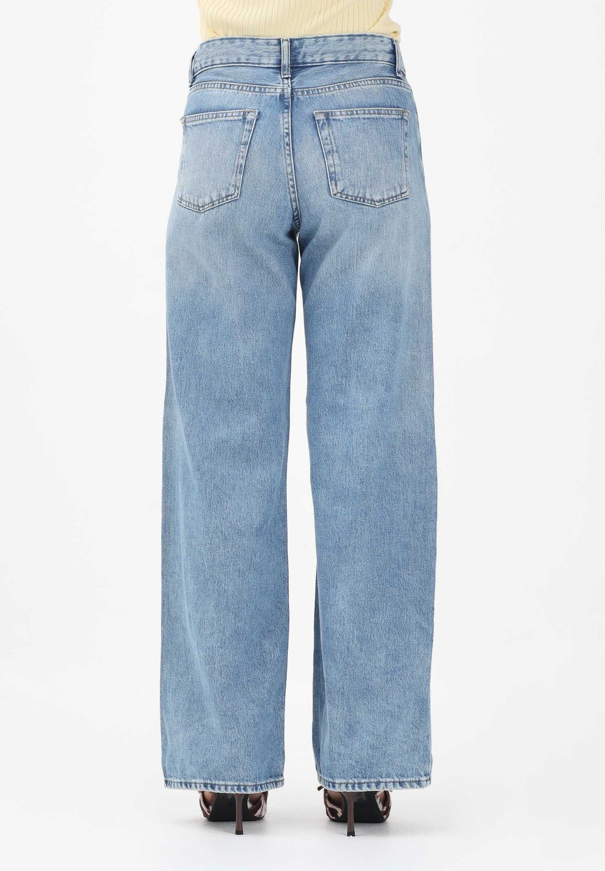 ONLY Jeans wide leg in denim blu medio chiaro da donna 15340011 LIME ONLY 
