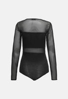 ONLY Body manica lunga nero da donna con dettagli lurex e tulle 15344709 Black ONLY 