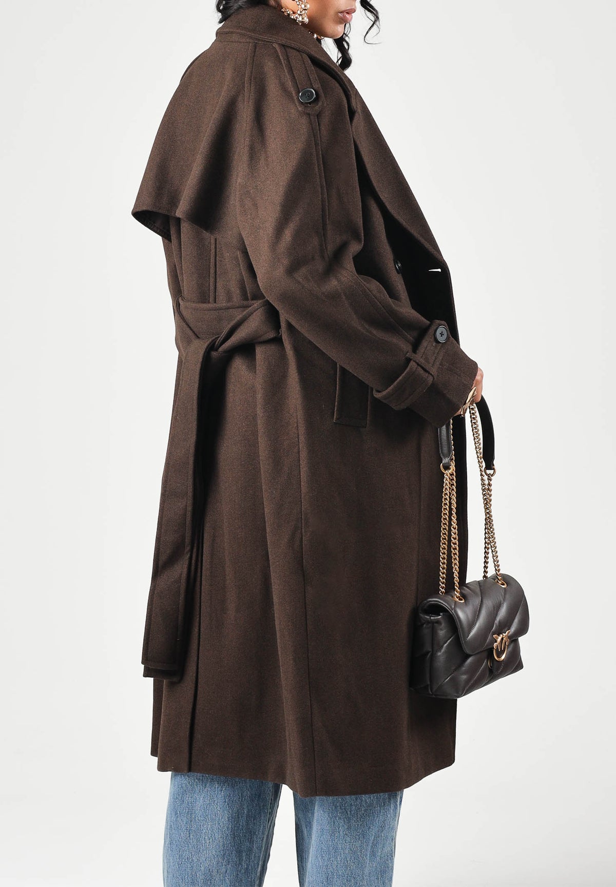 ONLY Cappotto lungo ONLDEAR-TRILLION Chocolate Brown, marrone cioccolato da donna 15344734 CHBR ONLY 