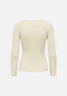 ONLY Pullover NATASCHA birch silver beige chiaro da donna con applicazioni gioiello.<BR/> 15350822 BISI ONLY 