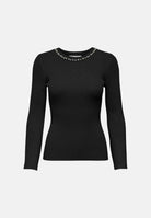 ONLY Pullover NATASCHA birch silver nero da donna con applicazioni gioiello<BR/> 15350822 BLSI ONLY 