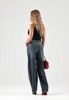 ONLY Jeans ONLJUICY WIDE BELT blu-grigio da donna con cintura in denim coordinata da annodare 15355603 SP ONLY 