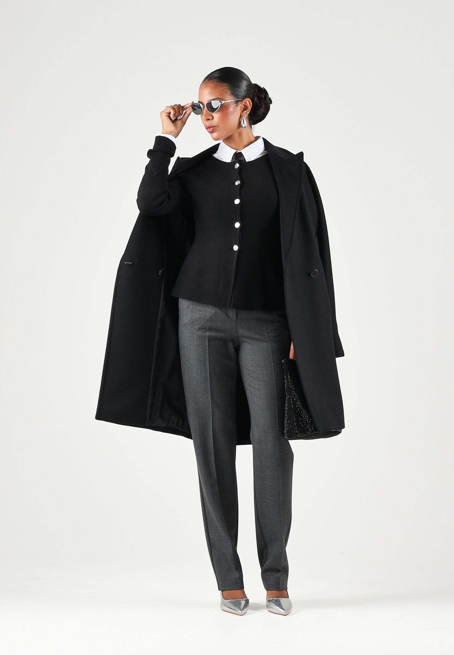 ONLY Cardigan ONLBRIGHT nero da donna con bottoncini 15364267 BLNE ONLY 