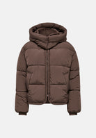 ONLY Piumino ONLCORNELIA PUFFER JACKET Chocolate Martini marrone cioccolato da donna con imbottitura termica sintetica, cappuccio ampio e avvolgente, collo alto, chiusura frontale con zip integrale, trapuntatura orizzontale, maniche lunghe e tasche l 15366705 CHMA ONLY 