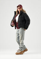 ONLY Piumino ONLCLAIR nero da donna con pratico cappuccio integrato e trapuntatura geometrica 15373797 BL ONLY 