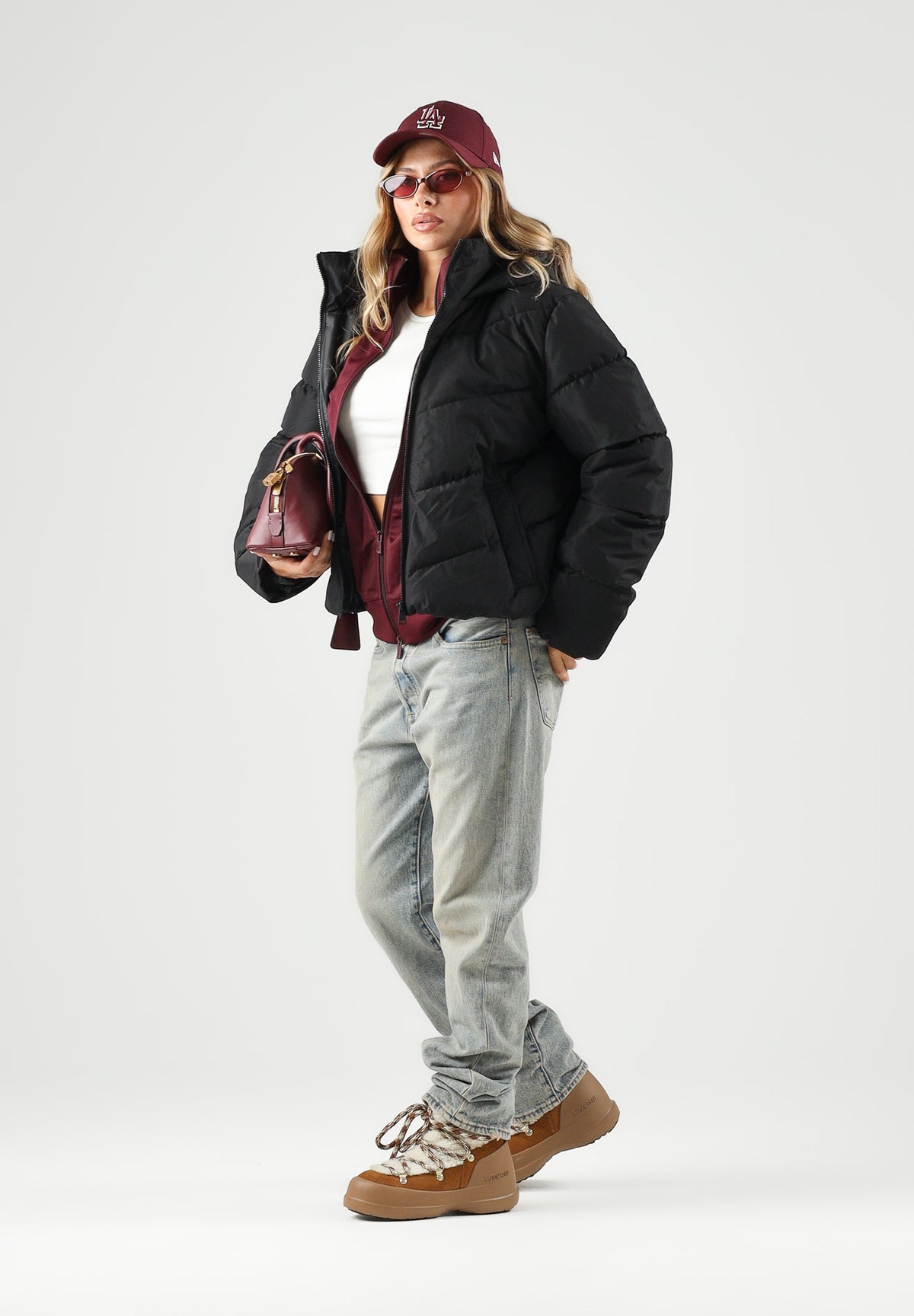 ONLY Piumino ONLCLAIR nero da donna con pratico cappuccio integrato e trapuntatura geometrica 15373797 BL ONLY 