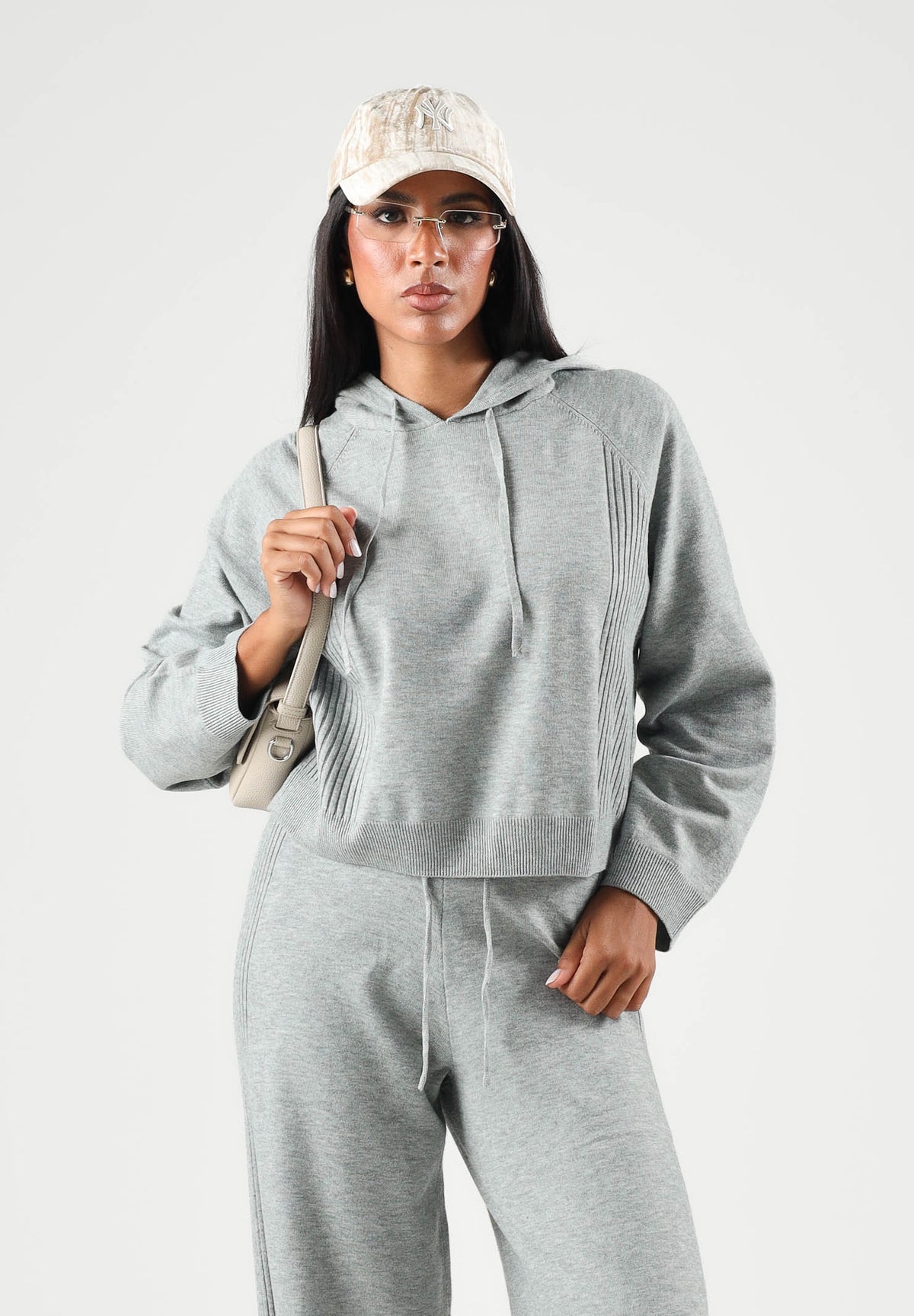 ONLY Maglia con cappucio  ONLMALOU grigio da donna 15374935 MEGR ONLY 