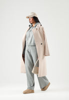 ONLY Pantalone GIGI grigio-melange per donna con coulisse regolabile in vita e gamba dritta larga 15374936 MEGR ONLY 