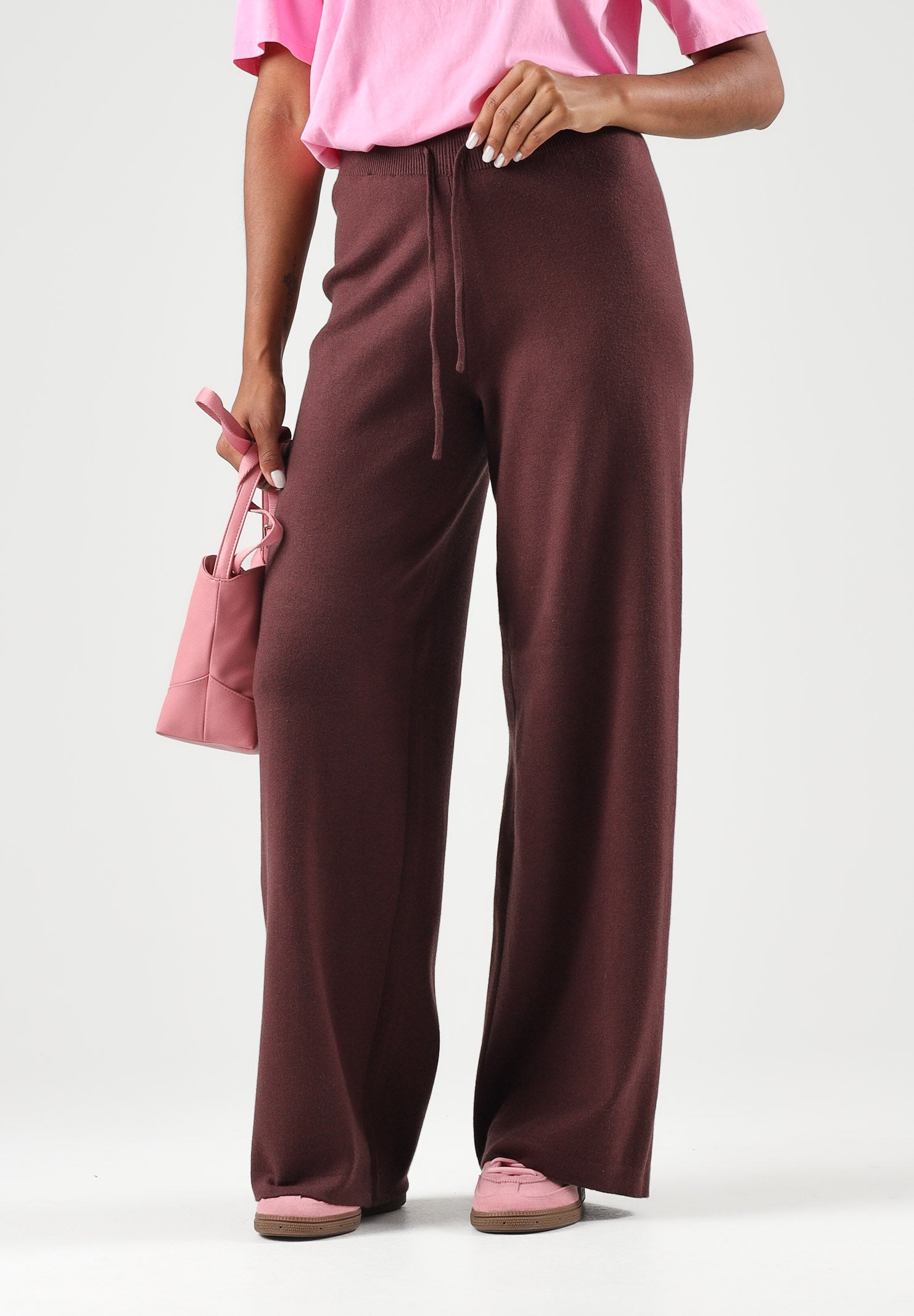 ONLY Pantaloni ONLLIVA bordeaux da donna con pratica coulisse regolabile in vita 15374993 FI ONLY 