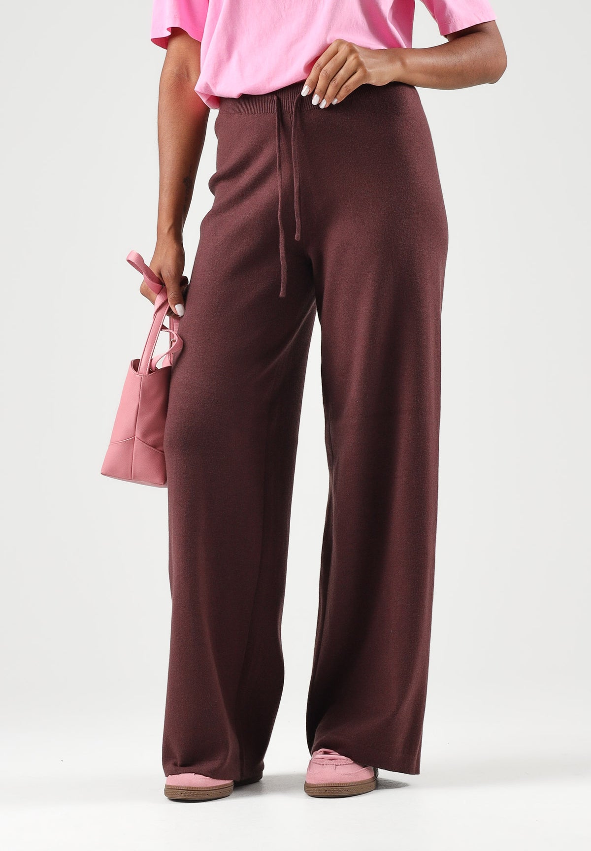 ONLY Pantaloni ONLLIVA bordeaux da donna con pratica coulisse regolabile in vita 15374993 FI ONLY 