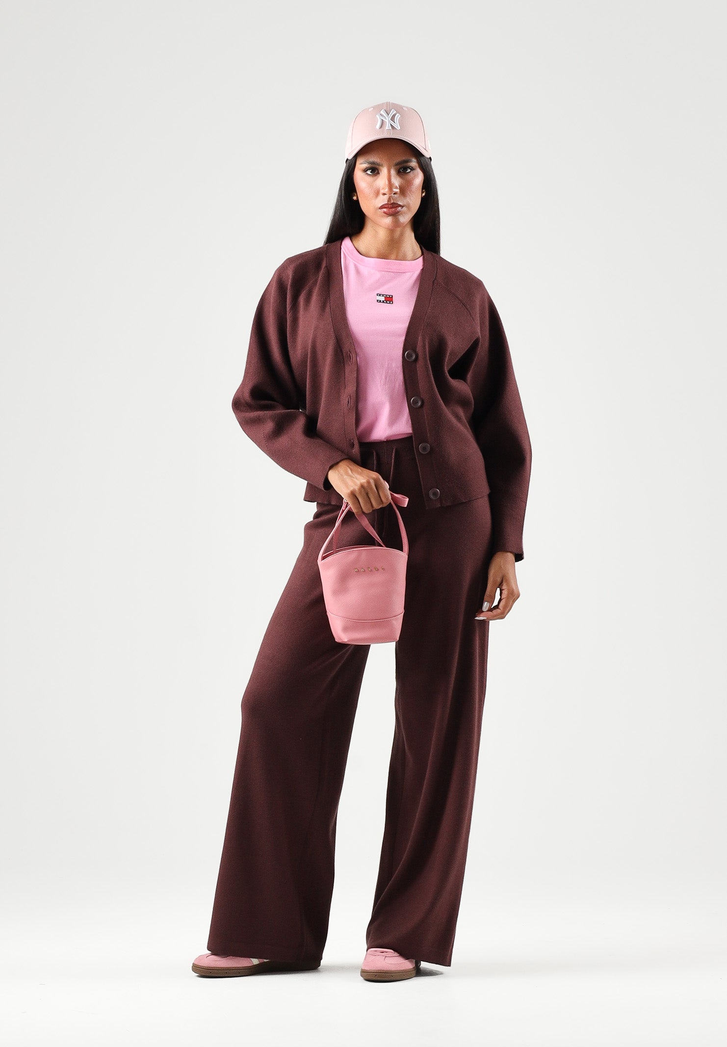 ONLY  Cardigan ONLLISA bordeaux da donna con chiusura frontale a bottoni e scollo a V 15374994 FI ONLY 