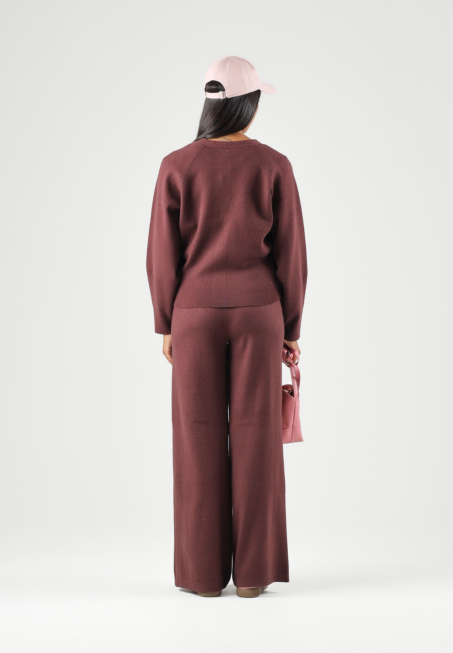ONLY  Cardigan ONLLISA bordeaux da donna con chiusura frontale a bottoni e scollo a V 15374994 FI ONLY 