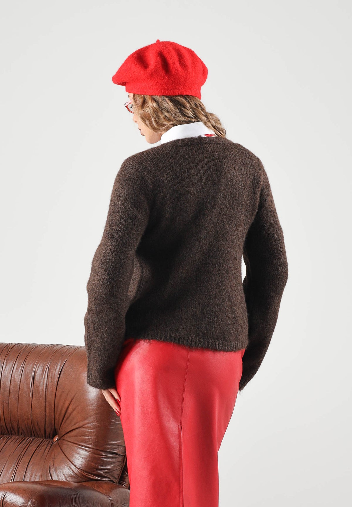 ONLY Maglione scollo a V  ONLMAGGIE Coffee Bean- marrone caffè da donna. 15375129 COBE ONLY 