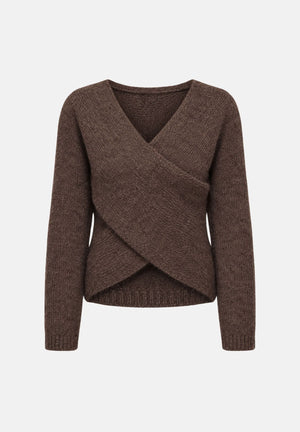 ONLY Maglione scollo a V  ONLMAGGIE Coffee Bean- marrone caffè da donna. 15375129 COBE ONLY 