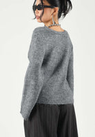 ONLY Maglione scollo a V  ONLMAGGIE grigio da donna. 15375129 MEGR ONLY 