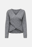 ONLY Maglione scollo a V  ONLMAGGIE grigio da donna. 15375129 MEGR ONLY 