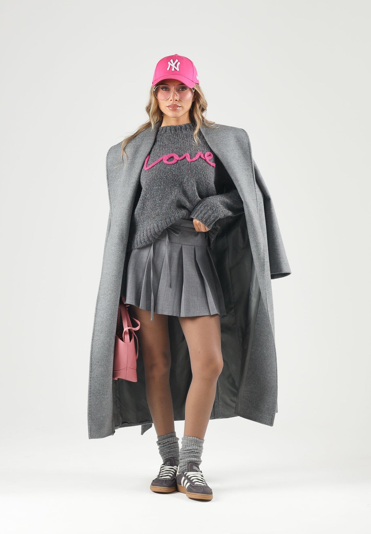 ONLY Maglione girocollo ONLSMILLA LS TEXT DETAIL grigio melangé da donna 15375416 DAGR ONLY 