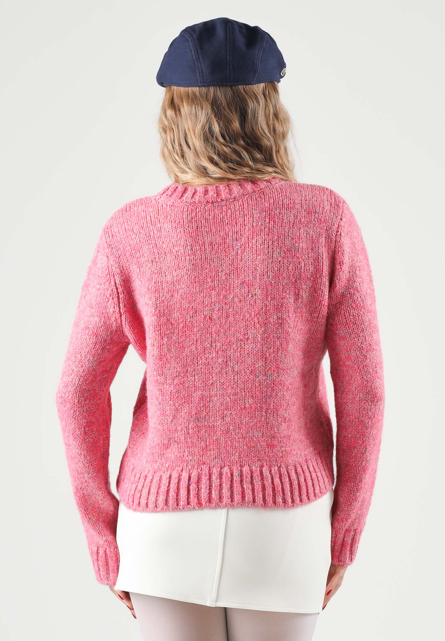 ONLY Maglione girocollo ONLSMILLA LS TEXT DETAIL fucsia da donna 15375416 FU ONLY 