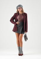 ONLY Giacca-Blazer ONLASTRID bordeaux da donna con apertura monopetto 15376791 WI ONLY 