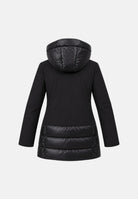 ONLY Giubbotto BRIELLE Black nero da donna con cappuccio, zip frontale integrale, struttura combinata con pannelli lisci e trapuntati, tasche laterali e lunghezza ai fianchi. 15376848 BL ONLY 
