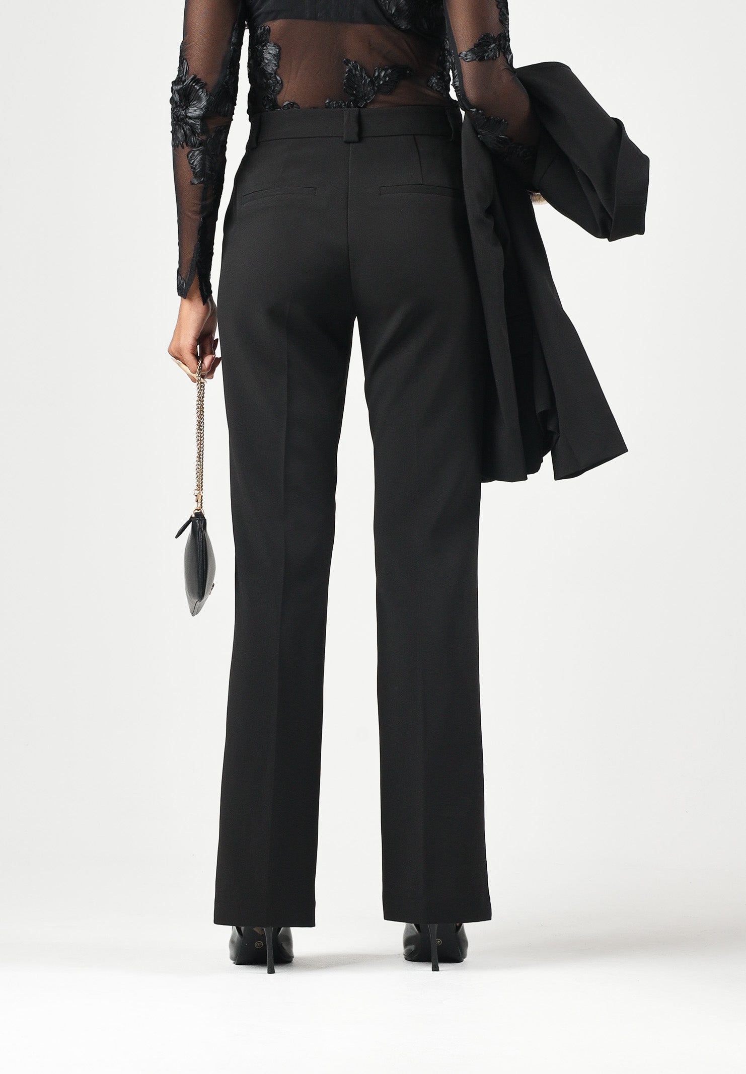 ONLY Pantaloni eleganti ONLPOPTRASH neri per donna con cintura in vita e taglio sartoriale elegante 15376978 BL ONLY 