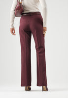 ONLY Pantaloni ONLPOPTRASH bordeaux per donna con cintura in vita e taglio sartoriale elegante 15376978 WI ONLY 