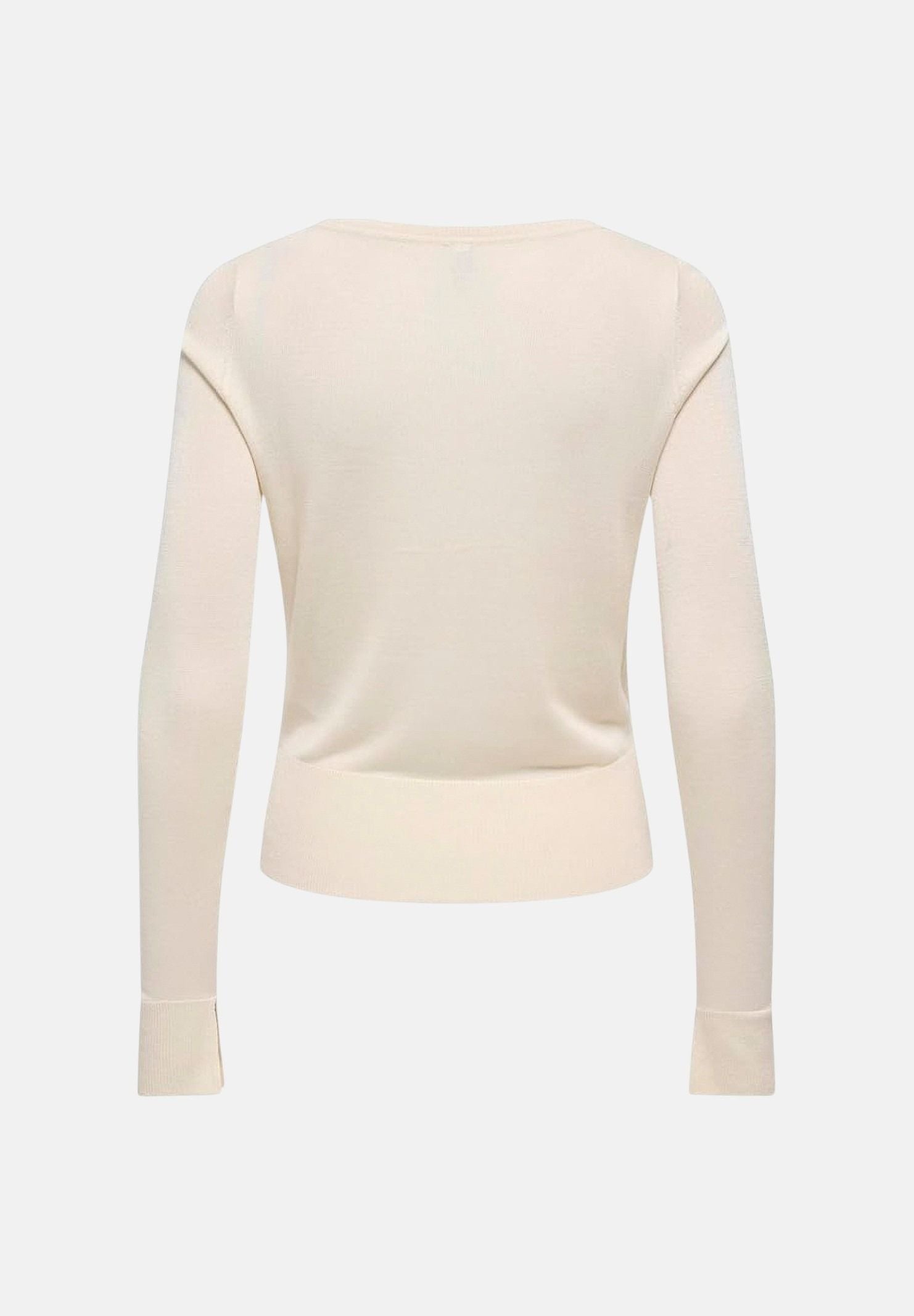 ONLY Maglia ONLVIENNA girocollo, Birch, beige-chiaro, da donna con spacchi laterali 15378046 BI ONLY 