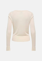 ONLY Maglia ONLVIENNA girocollo, Birch, beige-chiaro, da donna con spacchi laterali 15378046 BI ONLY 