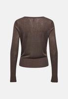 ONLY Maglia ONLVIENNA Bracken, marrone scuro, da donna con spacchi laterali 15378046 BR ONLY 