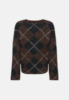 ONLY Pullover ONLNOEME coffe bean-marrone da donna con fantasia a quadri 15378140 COBE ONLY 