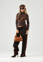 ONLY Dolcevita a collo alto chocolate marrone da donna in tessuto morbido 15378350 BR ONLY 