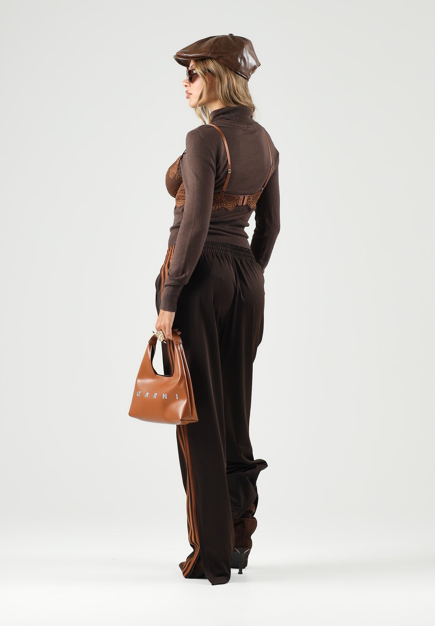 ONLY Dolcevita a collo alto chocolate marrone da donna in tessuto morbido 15378350 BR ONLY 