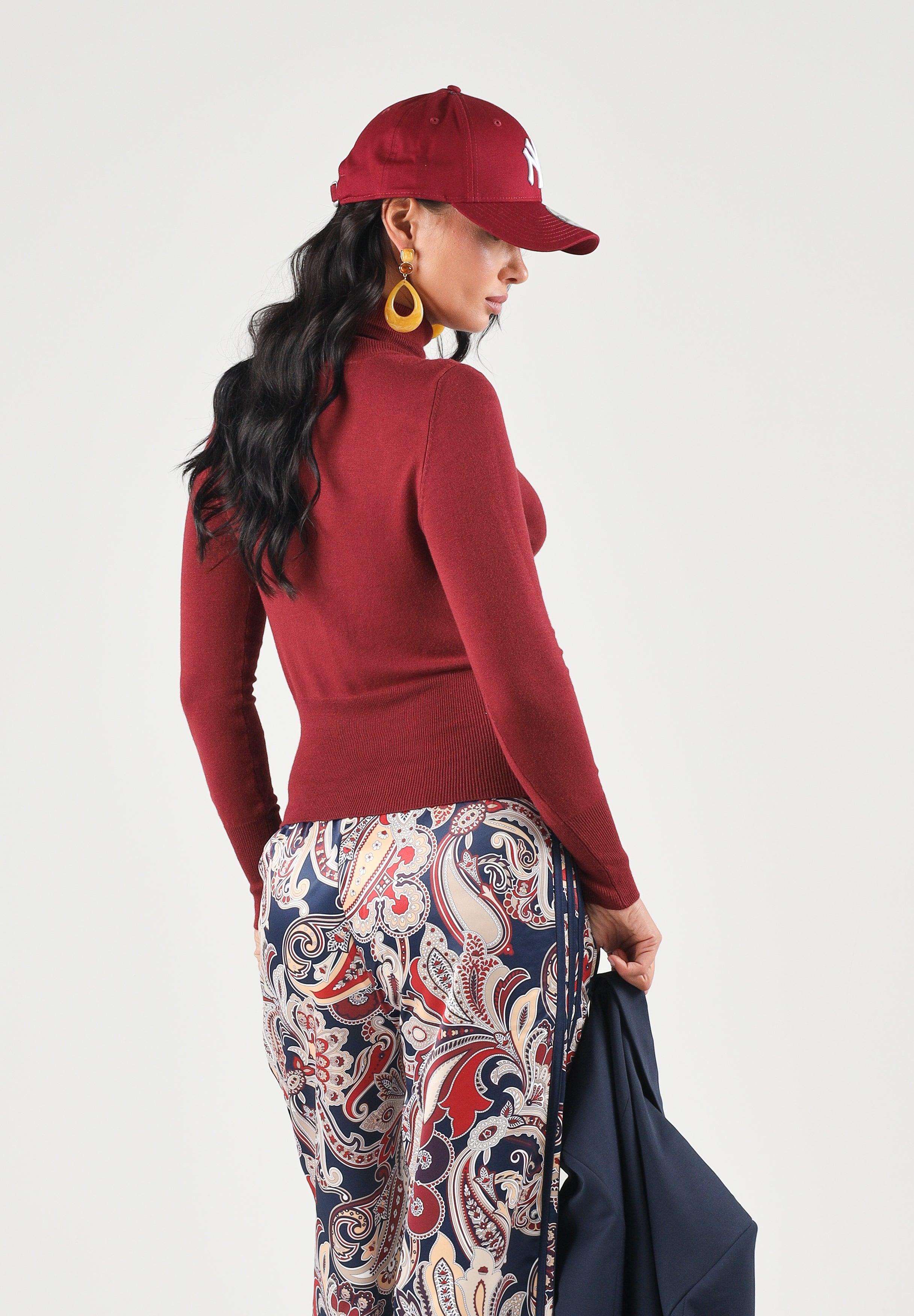ONLY Dolcevita a collo alto rosso da donna in tessuto morbido 15378350 CA ONLY 