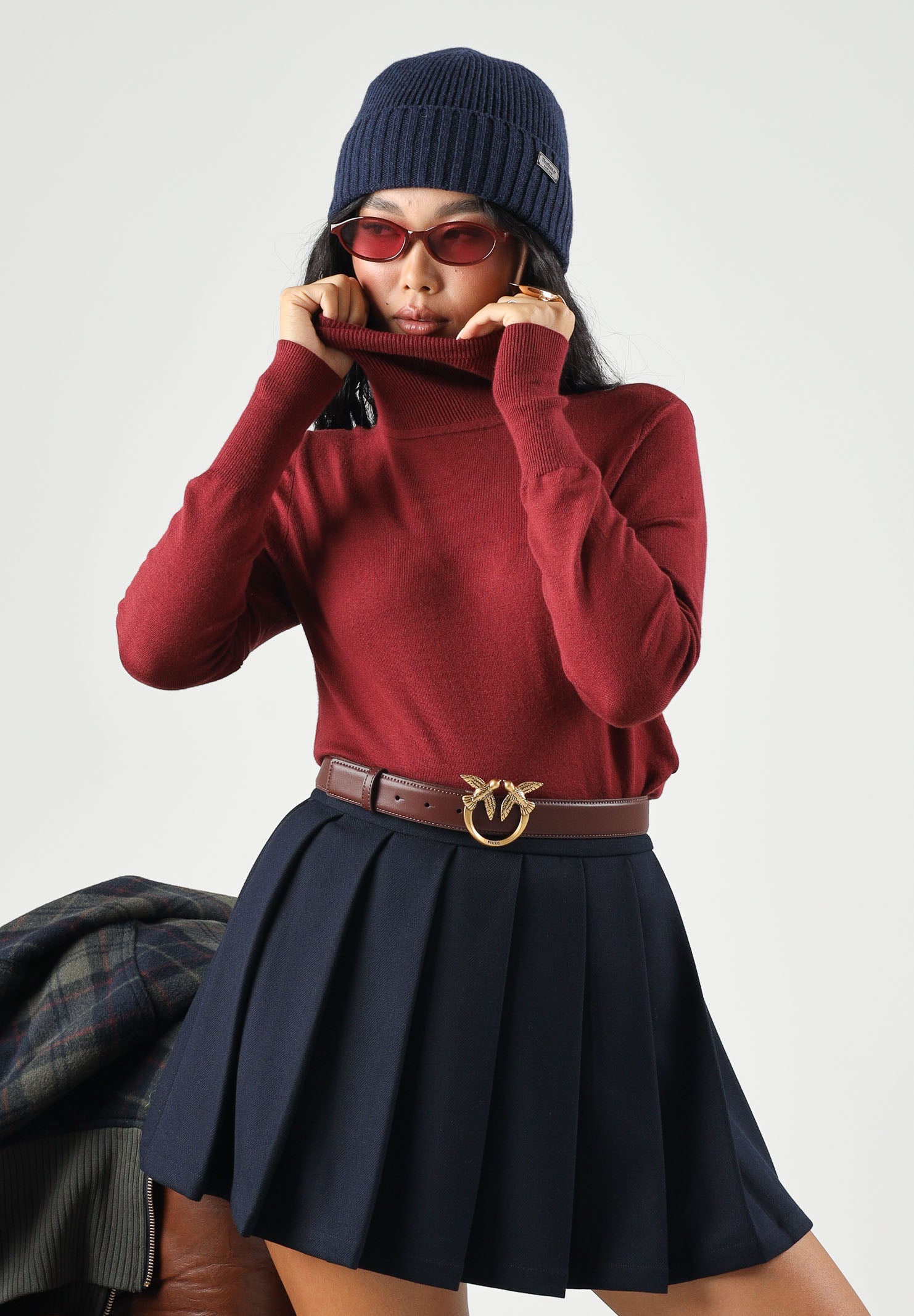 ONLY Dolcevita a collo alto rosso da donna in tessuto morbido 15378350 CA ONLY 