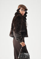ONLY Eco-pelliccia sintetica marrone scuro da donna 15381285 COBE ONLY 
